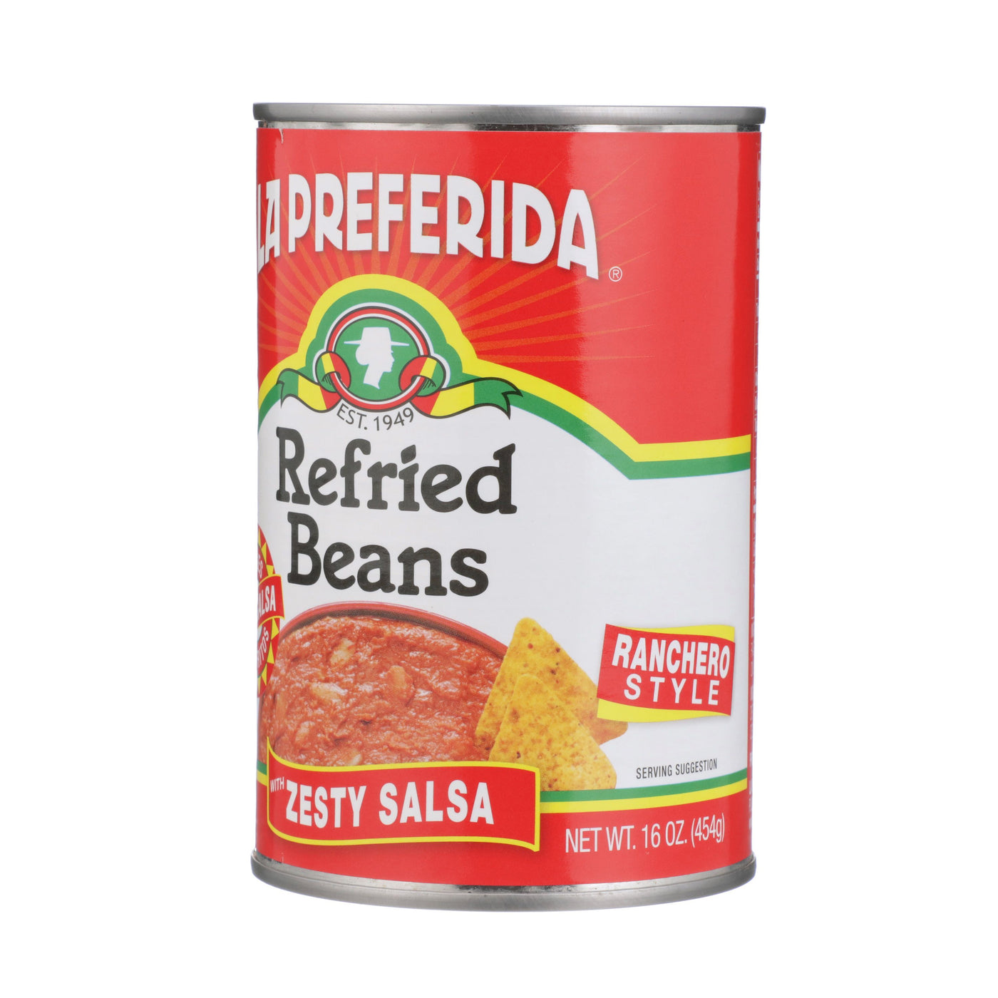 Refried Beans with Zesty Salsa, 16 OZ