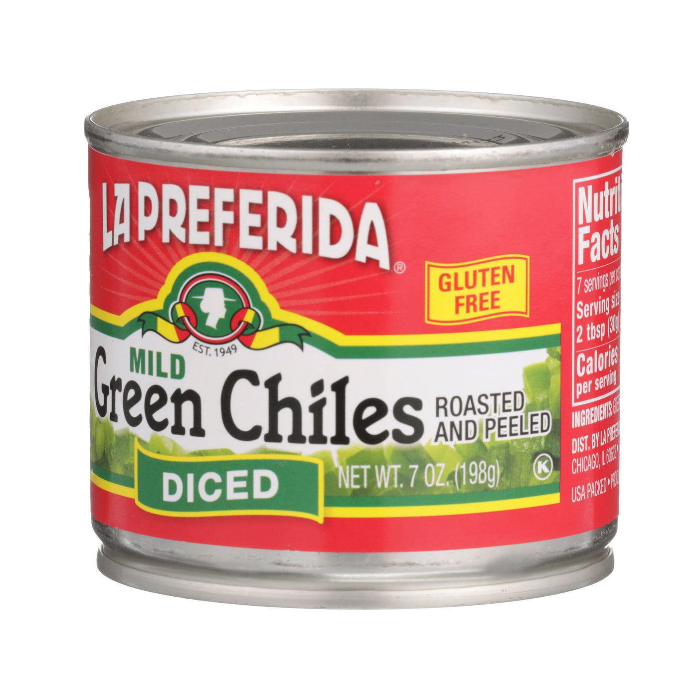 Diced Green Chiles, Mild, 7 OZ