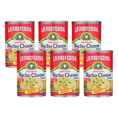 Zesty Nacho Cheese Sauce Food Items La Preferida 15 OZ 6 Pack