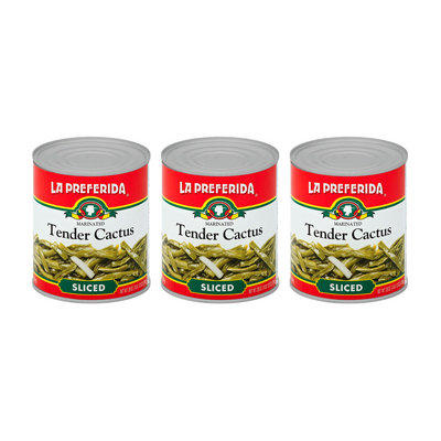 Tender Sliced Cactus, Nopalitos Food Items La Preferida 3 Pack