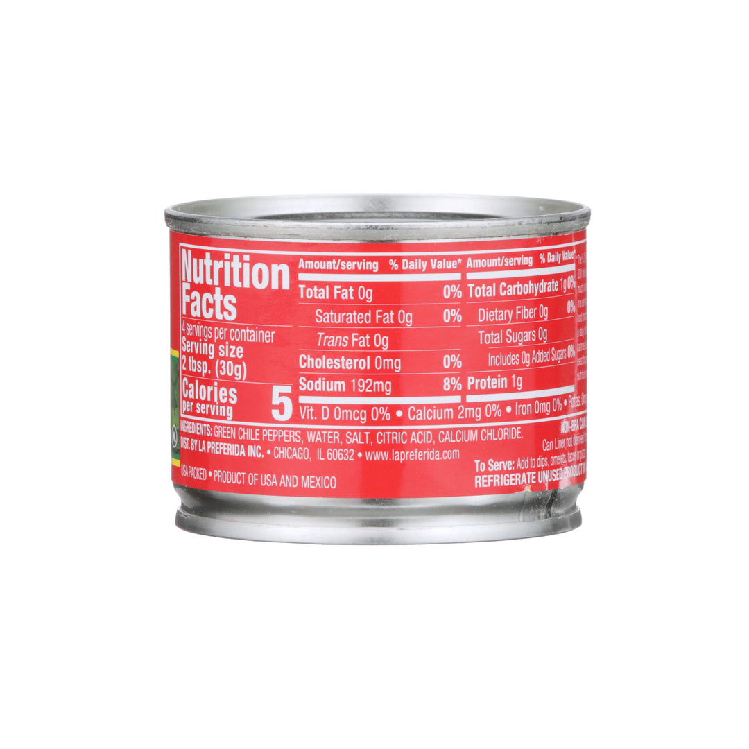 Mild Diced Green Chiles, 4oz (Fire-Roasted & Peeled) | La Preferida