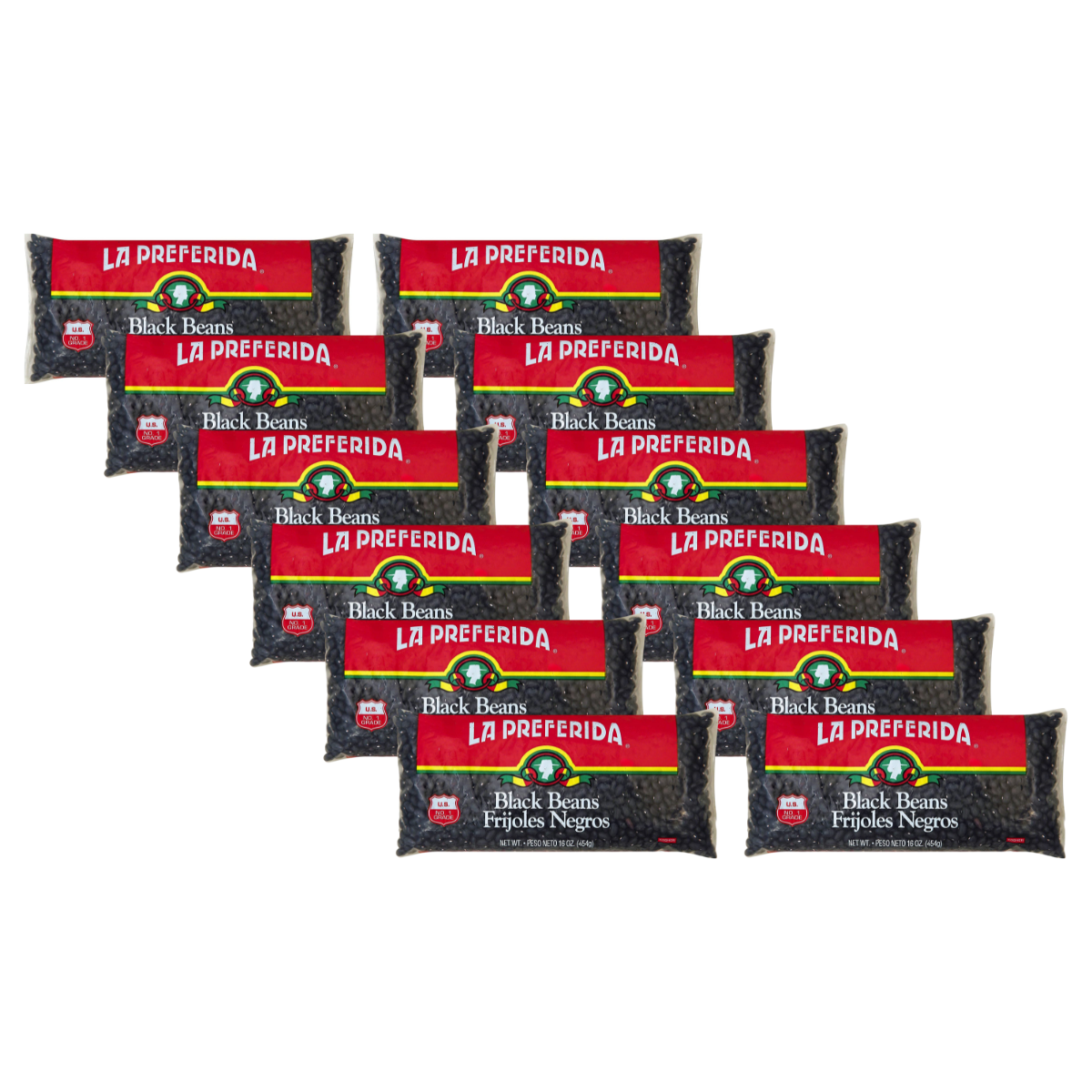 Black Beans – Dry, 1 LB Food Items La Preferida 12 Pack