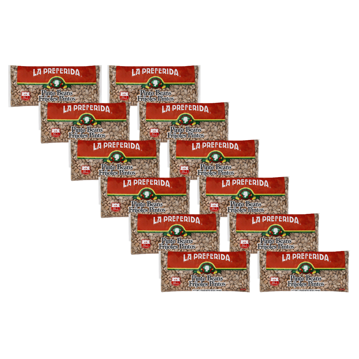 Pinto Beans – Dry, 1 LB Food Items La Preferida 12 Pack
