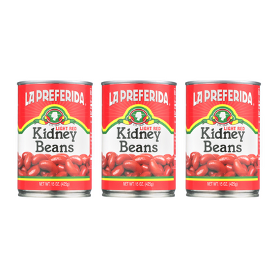 Kidney Beans, Light Red Food Items La Preferida 3 Pack