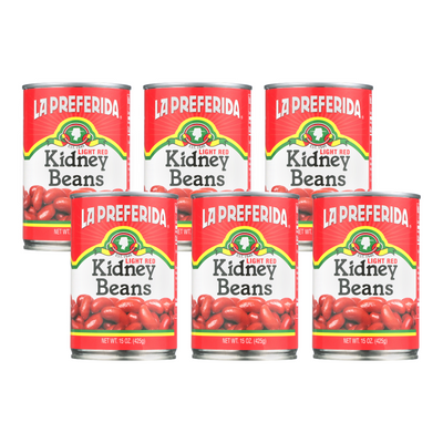 Kidney Beans, Light Red Food Items La Preferida 6 Pack