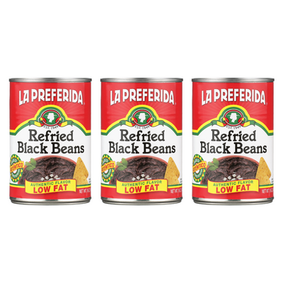 Low Fat Refried Black Beans Food Items La Preferida