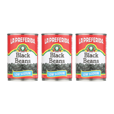 Black Beans (Low Sodium) Food Items La Preferida 3 Pack