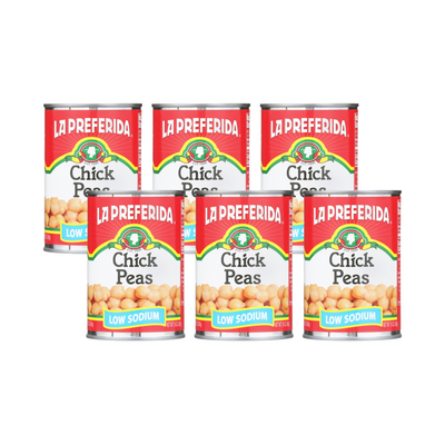 Chick Peas (Low Sodium) Food Items La Preferida 6 Pack