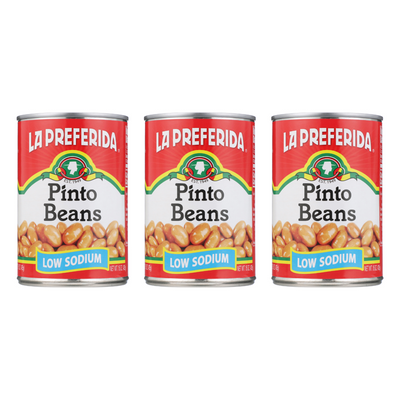 Pinto Beans (Low Sodium) Food Items La Preferida 3 Pack