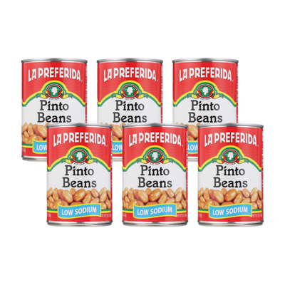 Pinto Beans (Low Sodium) Food Items La Preferida 6 Pack