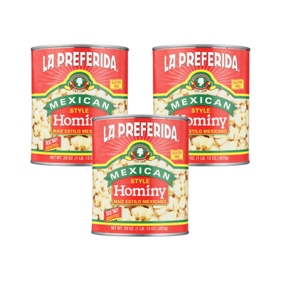 Hominy (Mexican-Style) Food Items La Preferida 29 OZ 3 Pack