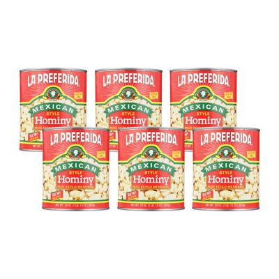 Hominy (Mexican-Style) Food Items La Preferida 29 OZ 6 Pack
