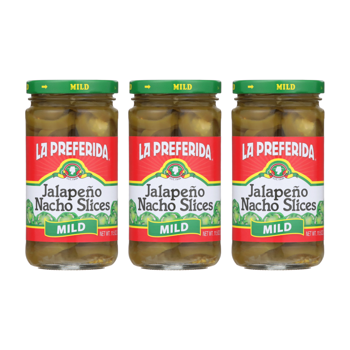 Jalapeño Nacho Slices, Mild Food Items La Preferida 3 Pack