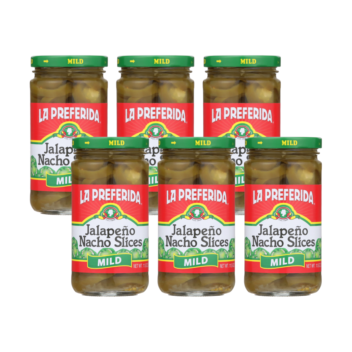 Jalapeño Nacho Slices, Mild Food Items La Preferida 6 Pack