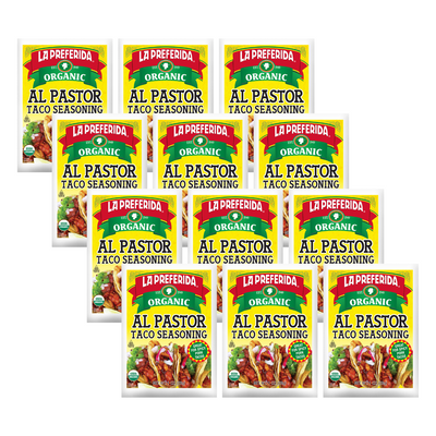 Organic Al Pastor Taco Seasoning Food Items La Preferida 12 Pack