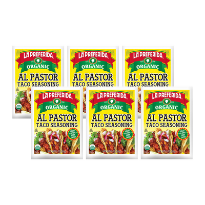 Organic Al Pastor Taco Seasoning Food Items La Preferida 6 Pack
