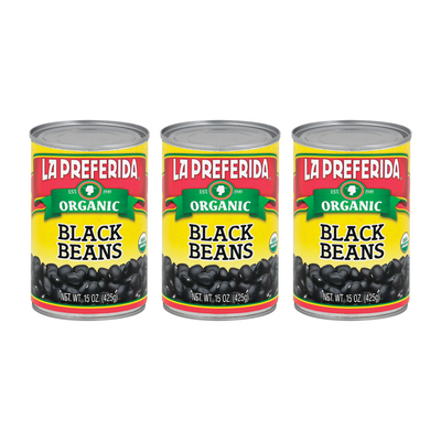 Organic Black Beans Food Items La Preferida 3 Pack