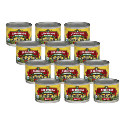Organic Diced Green Chiles Food Items La Preferida 12 Pack