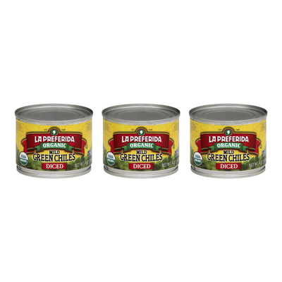 Organic Diced Green Chiles Food Items La Preferida 3 Pack