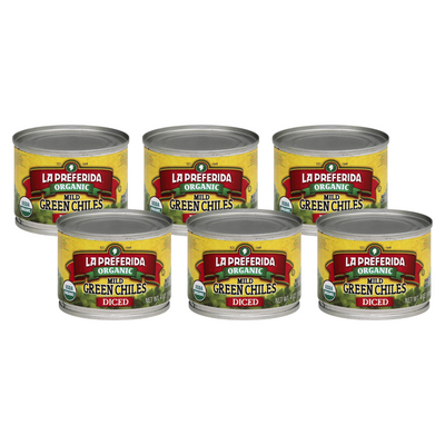Organic Diced Green Chiles Food Items La Preferida 6 Pack