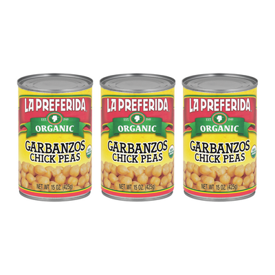Organic Chick Peas Food Items La Preferida 3 Pack