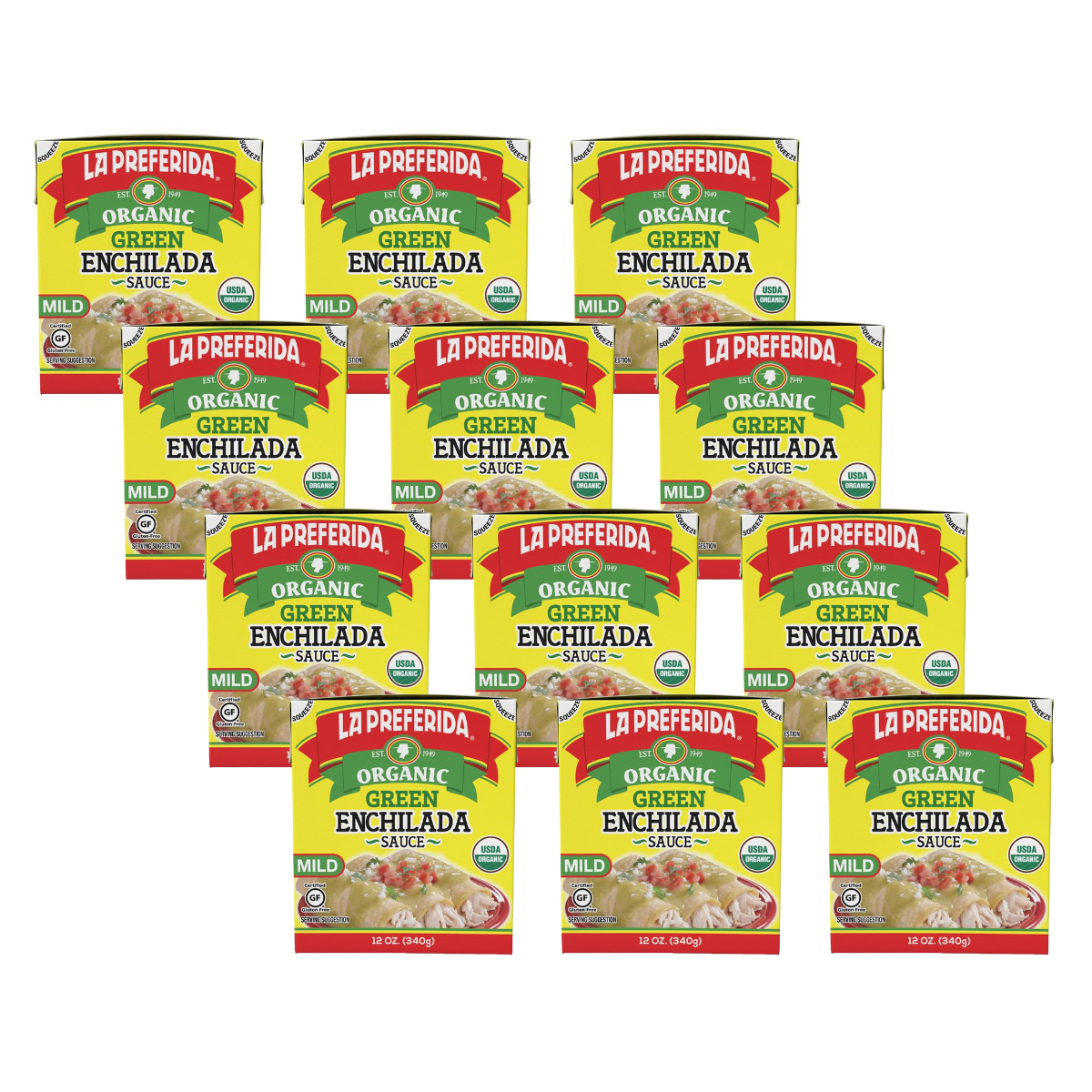 Organic Green Enchilada Sauce – Tetra Recart® Food Items La Preferida Pack 12