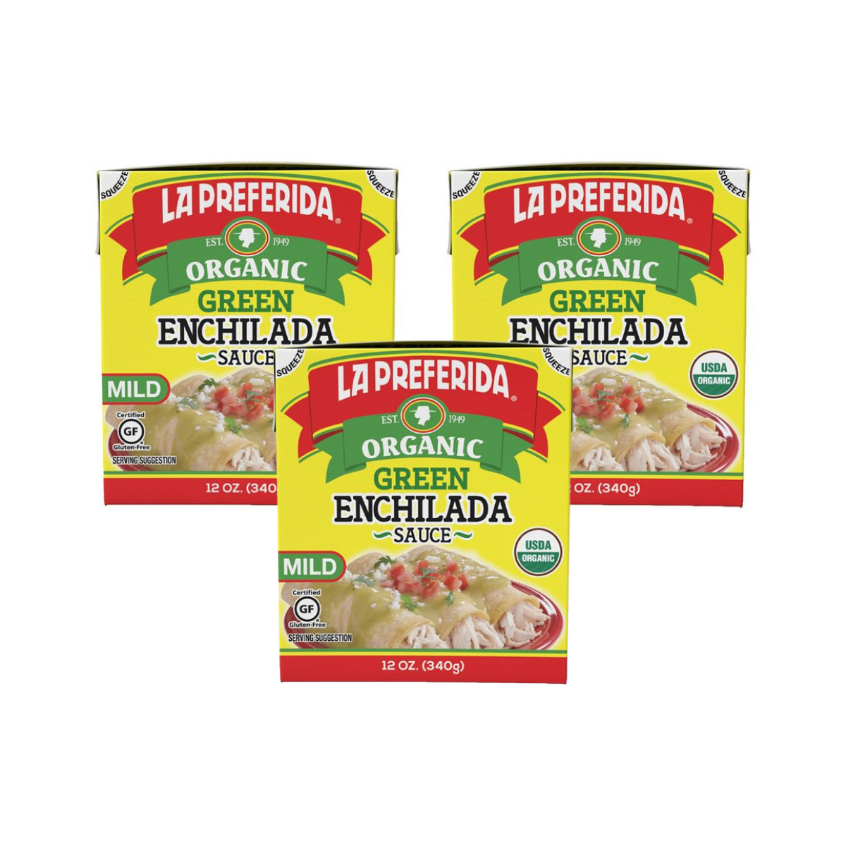 Organic Green Enchilada Sauce – Tetra Recart® Food Items La Preferida Pack 3
