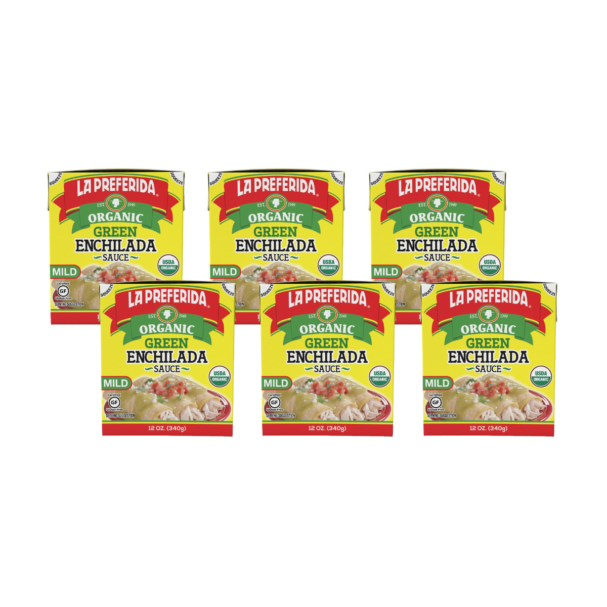 Organic Green Enchilada Sauce – Tetra Recart® Food Items La Preferida Pack 6
