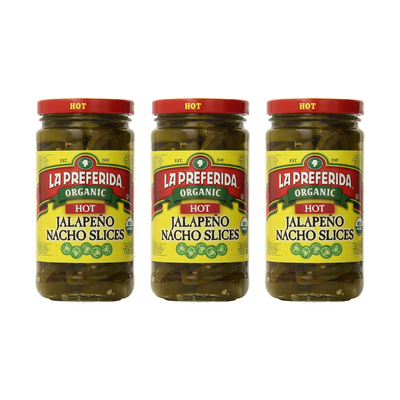 Organic Jalapeño Slices, Hot Food Items La Preferida 3 Pack