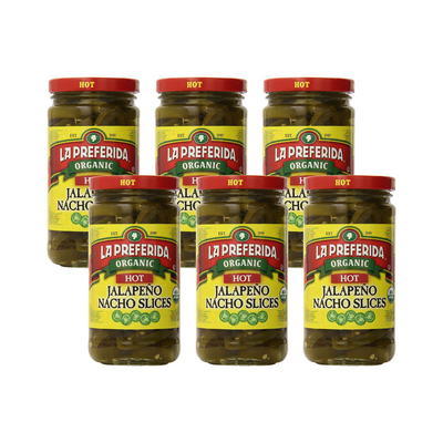 Organic Jalapeño Slices, Hot Food Items La Preferida 6 Pack