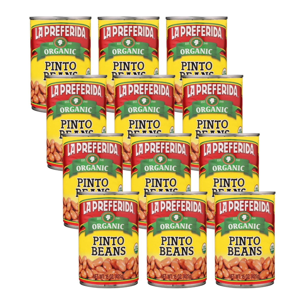 Organic Pinto Beans Food Items La Preferida 12 Pack