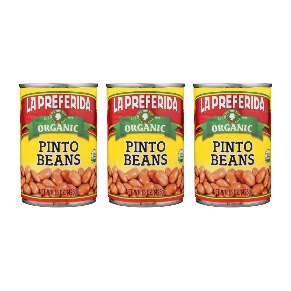 Organic Pinto Beans Food Items La Preferida 3 Pack