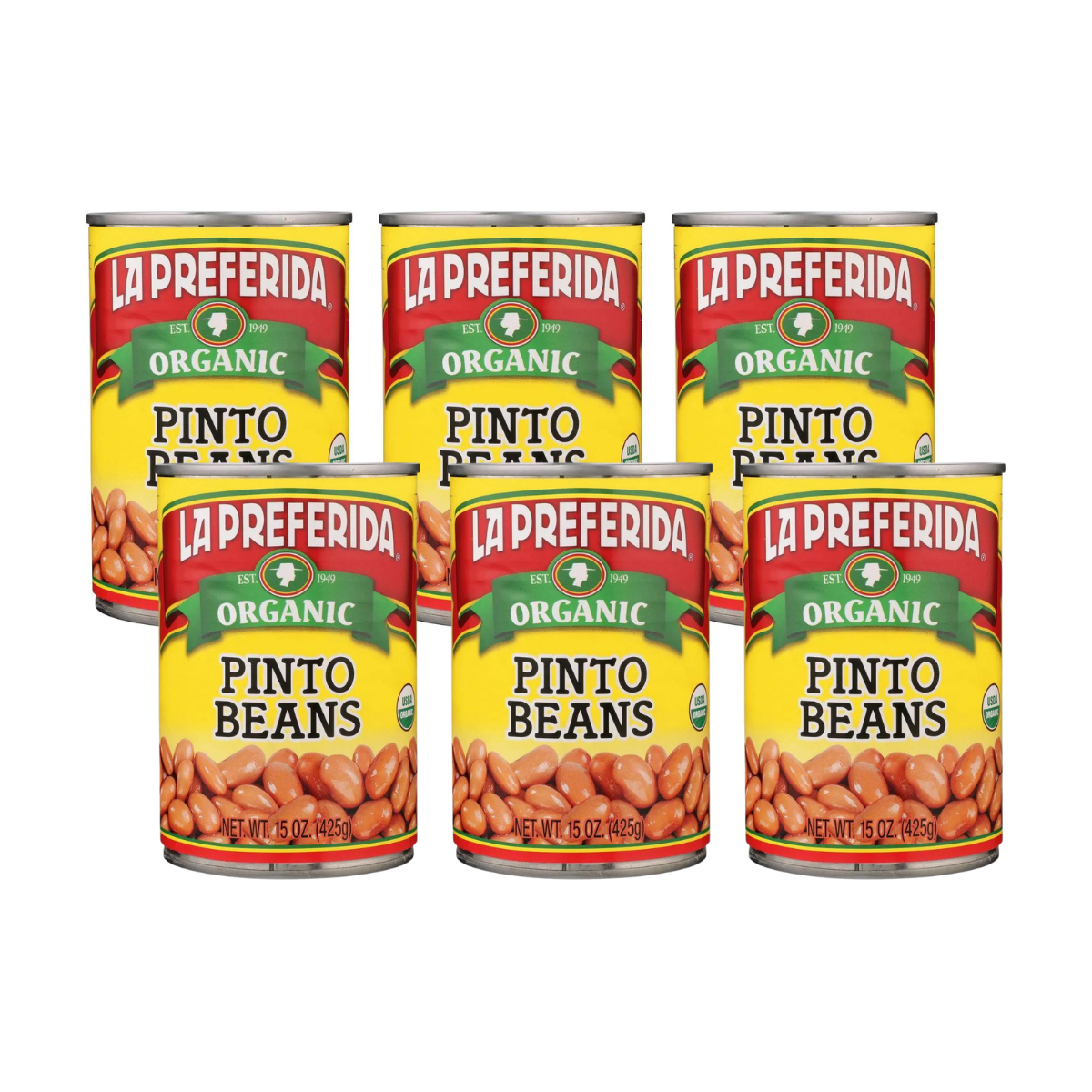 Organic Pinto Beans Food Items La Preferida 6 Pack