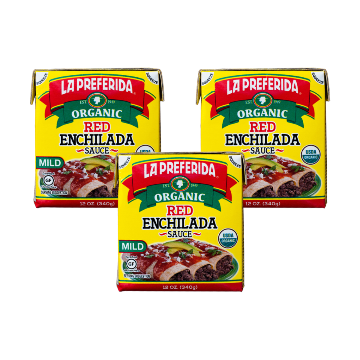 Organic Red Enchilada Sauce – Tetra Recart® Food Items La Preferida Pack 3