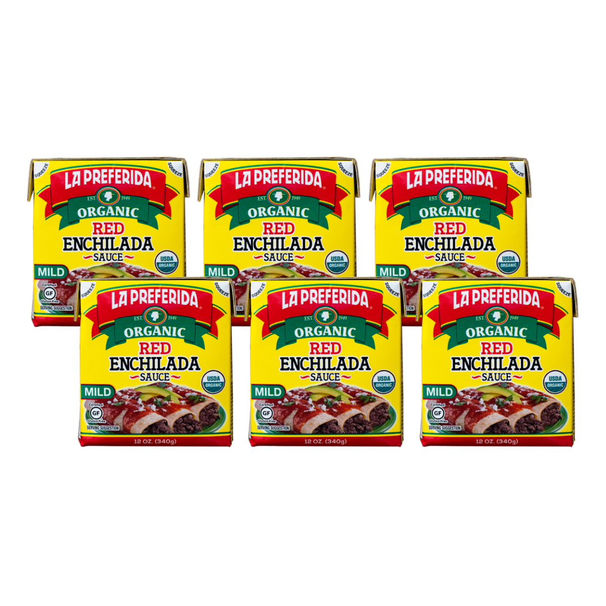 Organic Red Enchilada Sauce – Tetra Recart® Food Items La Preferida Pack 6