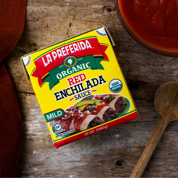 Organic Red Enchilada Sauce – Tetra Recart® Food Items La Preferida