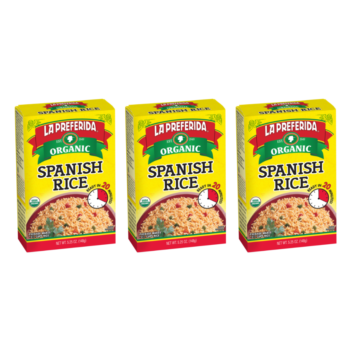 Organic Spanish Rice Food Items La Preferida Pack 3