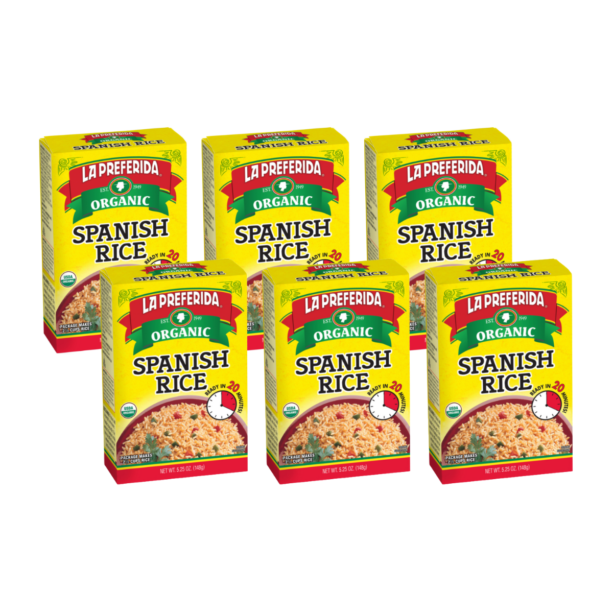 Organic Spanish Rice Food Items La Preferida Pack 6