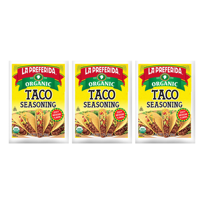 Organic Taco Seasoning Food Items La Preferida 3 Pack
