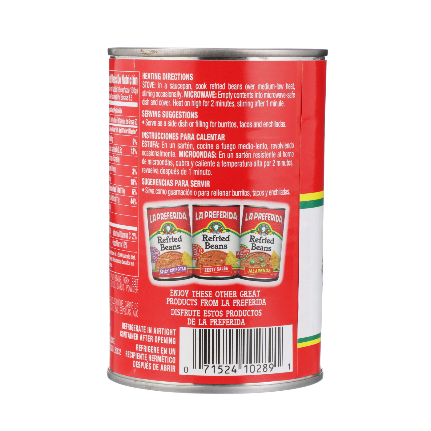 Chorizo Refried Beans Food Items La Preferida