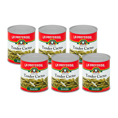 Tender Sliced Cactus, Nopalitos Food Items La Preferida 6 Pack