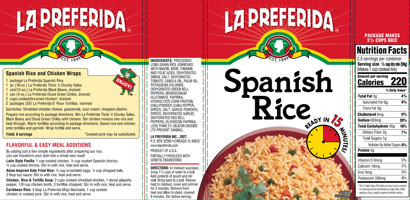 Spanish Rice, Box – Best Spanish Rice in a Box | La Preferida